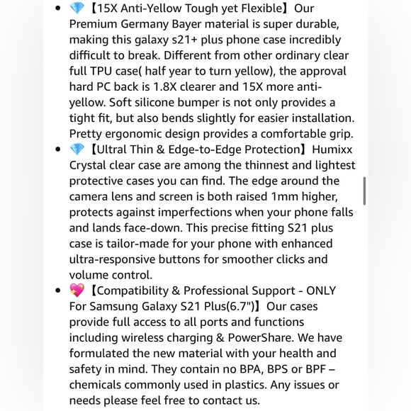 Samsung Galaxy S21+ Plus Case Clear Shockproof Protective Hard PC, Slim 5G 6.7" - Picture 13 of 16